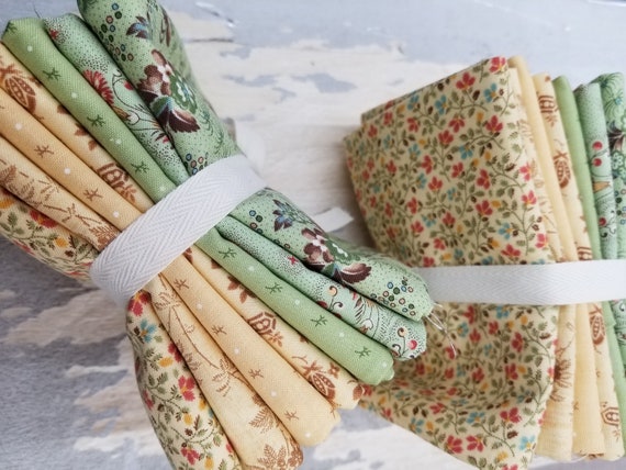 Dinah's Delight 1830-185 Rosemary and Butter fat quarter bundle designed by Betsy Chutchian for Moda Fabrics