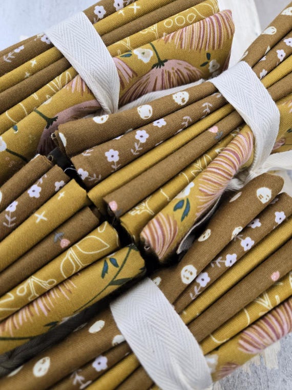 Blush 'n Butterscotch...Cinnamon and Butterscotch FQ Bundle...Simple Simon & Company...Riley Blake Designs...6 Fat Quarters
