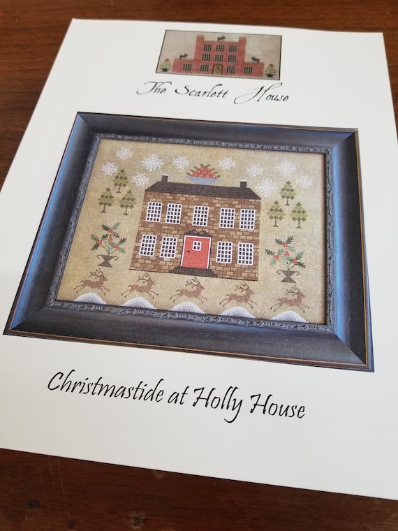 Christmastide at Holly House by The Scarlett House...cross stitch pattern, Christmas project