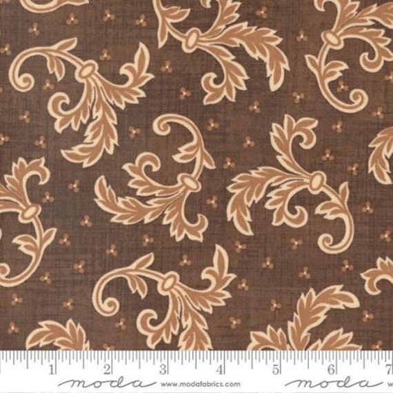 Dinah's Delight 1830-1850 Dark Chocolate 31672 17 designed by Betsy Chutchian for Moda Fabrics