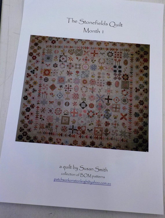 Stonefields Quilt pattern...pattern designed by Susan Smith...10 patterns...complete set