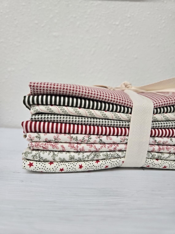 Joyful Gatherings II...HALF Yard Low Volume bundle (#2)...Primitive Gatherings...Moda Fabrics...9 prints