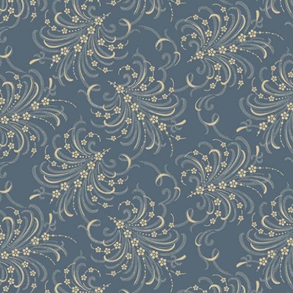 Stash Happy...R381614D blue...bouquet...Jeni Gaston...Marcus Fabrics