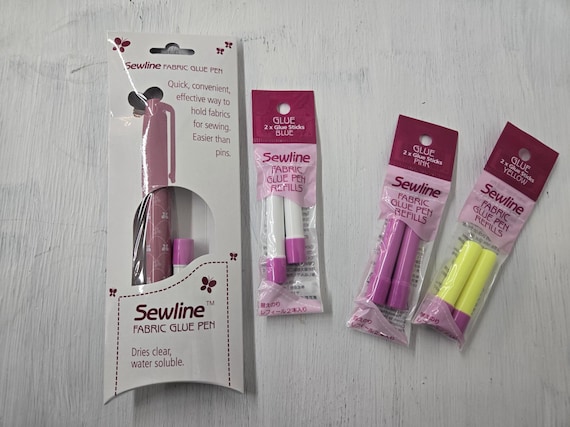 Sewline Fabric Glue Pen...blue/pink/yellow refills