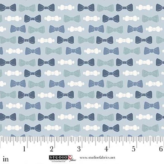 Beautiful Bowquets...8892-11 Blue Bow Ties...Maureen Fiorellini...Studio e Fabrics
