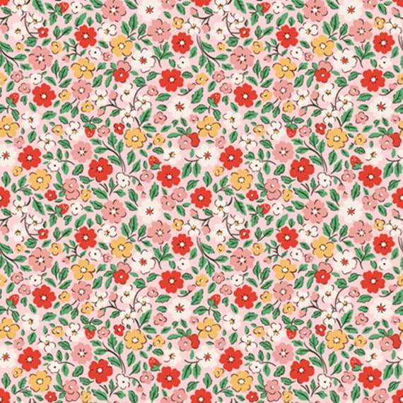 Farmhouse Fancy...country flowers pink...Elea Lutz...Poppie Cotton