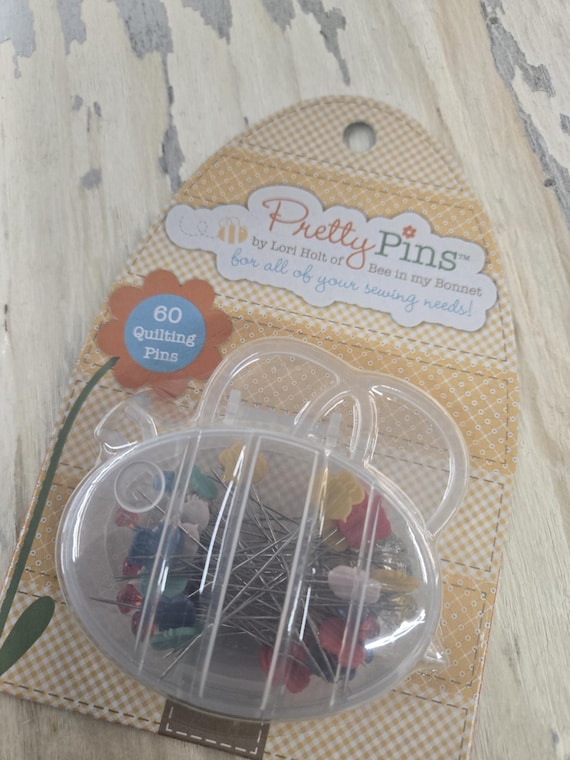 Pretty Pins...Lori Holt of Bee in my Bonnet...60 Quilting Pins....65mm x 55mm