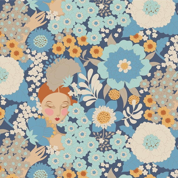 Wallflower...Blue...a Tilda Collection...Tone Finnanger