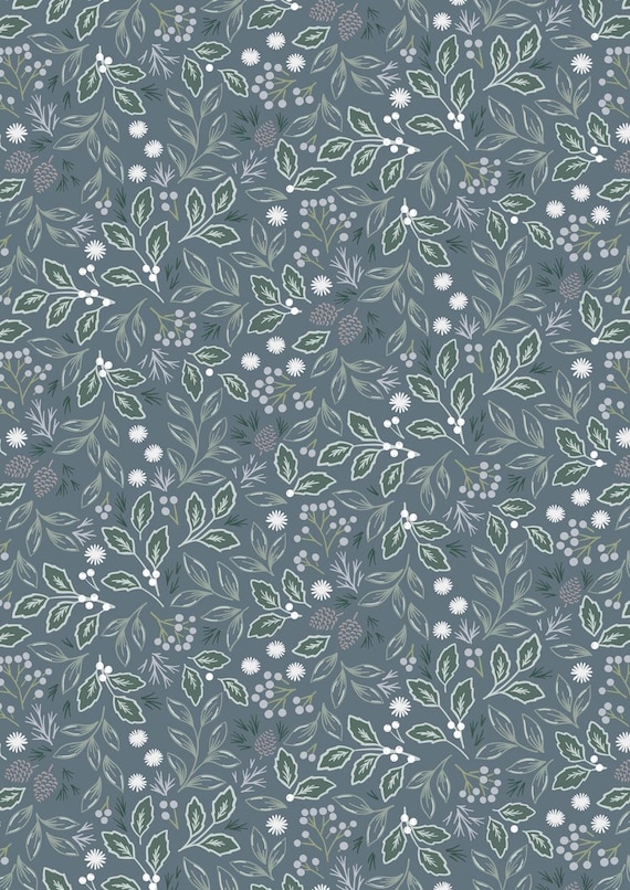 Winter's Garden...CC73.2...Quiet Beauty...blue grey pearlescent...Cassandra Connolly...Lewis & Irene