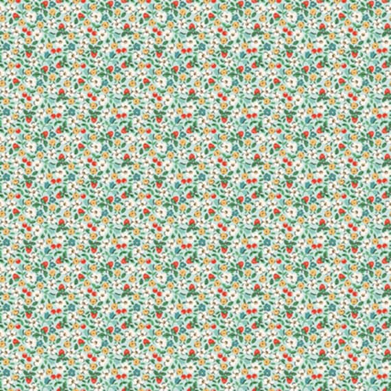 Farmhouse Fancy...fruit salad teal...Elea Lutz...Poppie Cotton