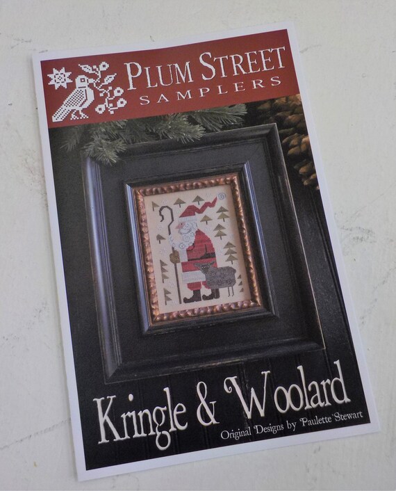 Kringle and Woolard by Plum Street Samplers...cross stitch pattern, Christmas cross stitch, winter cross stitch