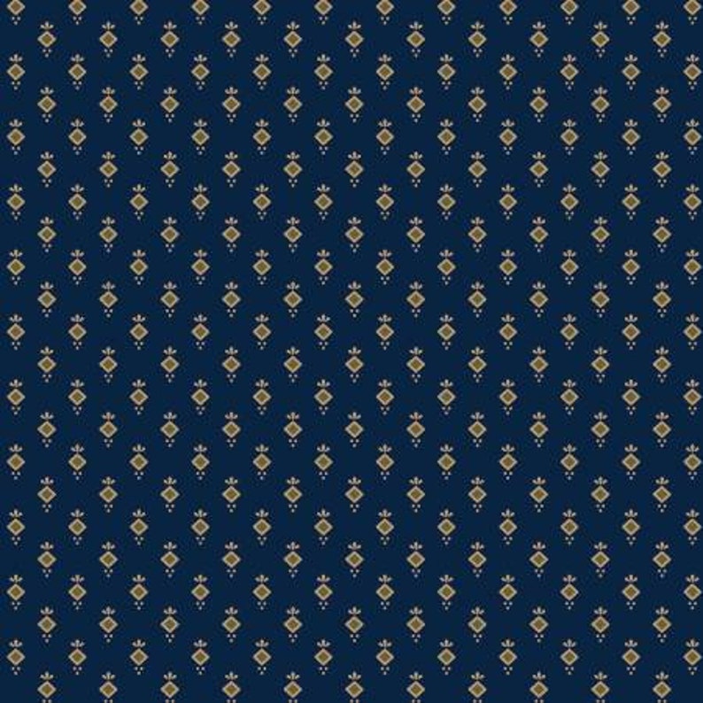 Piecemakers Sampler Navy Ditsy Dot R170796-NAVY by Pam Buda for Marcus Fabrics image 1