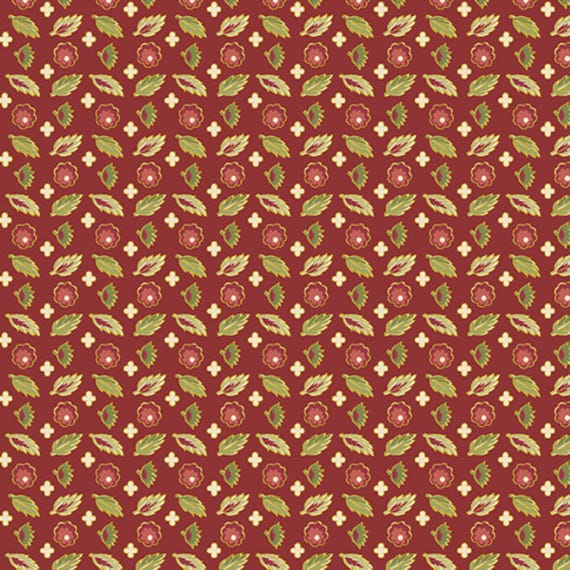 Christmas at Home...16720M-19 Emil...Dark Red...April Cornell...Benartex