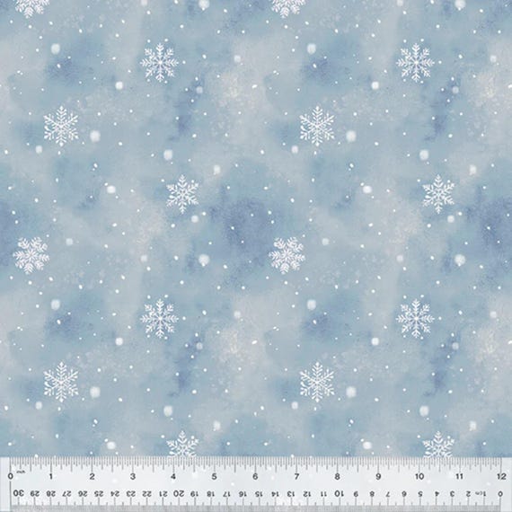Winter Whisper...54682-6 Sky...Flurries...Whistler Studios...Windham Fabrics