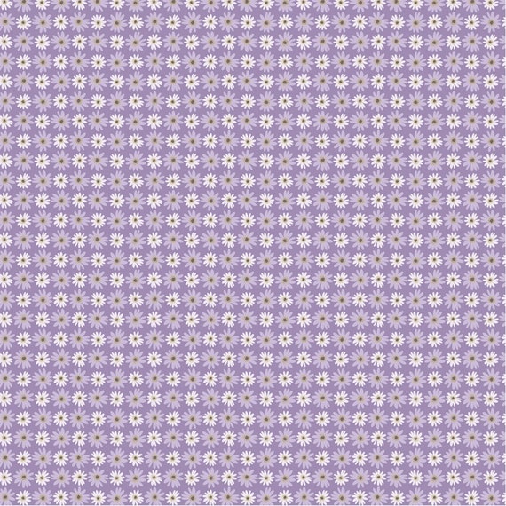 Nature Sings...Lavender Daisy Bunch NS24106...Lori Woods...Poppie Cotton