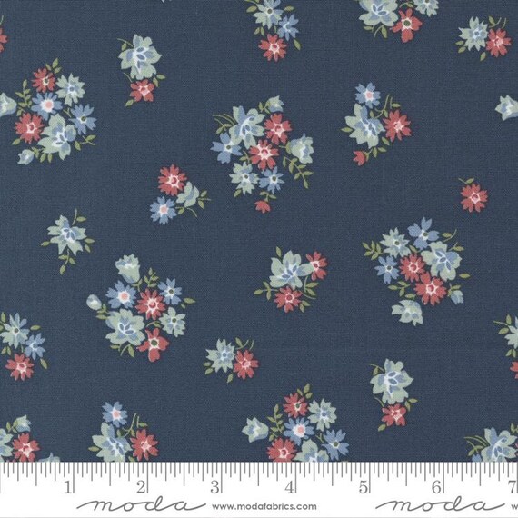 Sunnyside Fresh Cuts Navy 55288 13 by Camille Roskelley for Moda Fabrics
