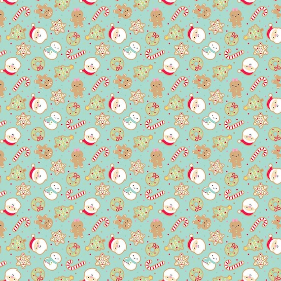 Gingerbread Kisses...C16441 BLUE...Doodlebug Designs...Riley Blake Designs