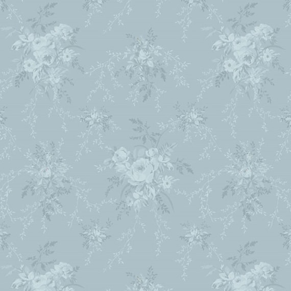 Just Rosy...R651145D-Blue...Smithsonian Collection...Marcus Fabrics