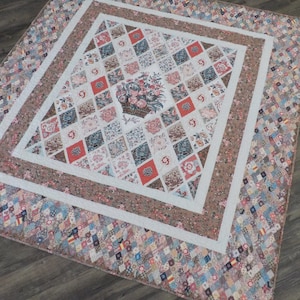 PDF Jane&#39;s Modified Coverlet quilt pattern...featuring Jane Austen&#39;s At Home Collection for Riley Blake Designs