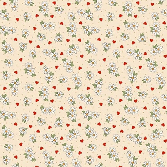 Be My Valentine...R551643D Cream...Flower...Mary Mulari...Marcus Fabrics