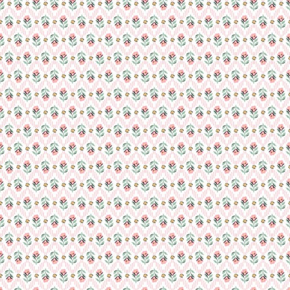 Granny's Sewing Room...Attic Curtains pink...GS25906...Sheri McCulley...Poppie Cotton