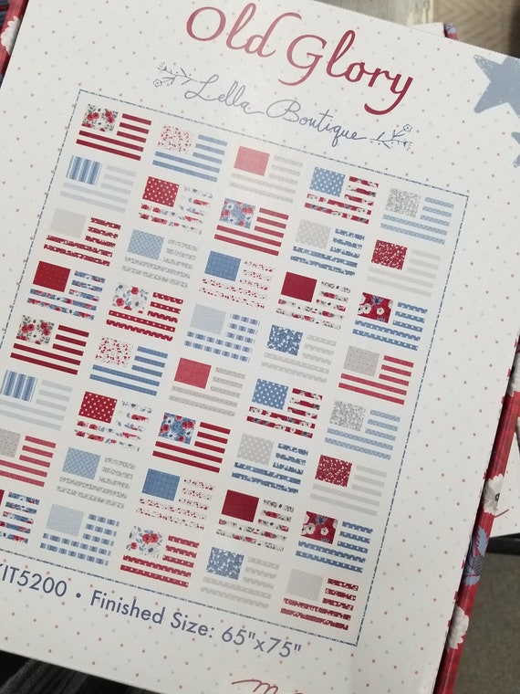 Old Glory Moda Box Kit by Lella Boutique for Moda Fabrics...patriotic, Americana