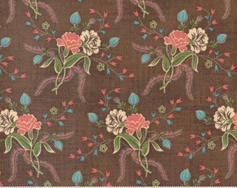 Dinah's Delight 1830-1850 Dark Chocolate 31670 21 designed by Betsy Chutchian for Moda Fabrics