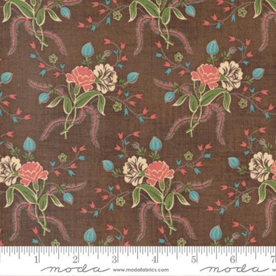 Dinah's Delight 1830-1850 Dark Chocolate 31670 21 designed by Betsy Chutchian for Moda Fabrics