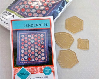 Tenderness Quilt EPP kit...designed by Sharon Burgess of Lilabelle Lane Creations...pattern, papers, and acrylic templates