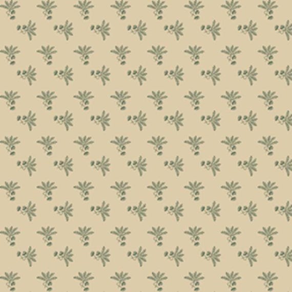Pint-Sized Neutrals...R101246D GREEN...Ferny Plant...Carrie Quinn...Marcus Fabrics