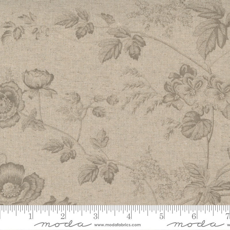 View of Sister Bay Linen Natural Driftwood 44270 35L by 3 Sisters for Moda Fabrics