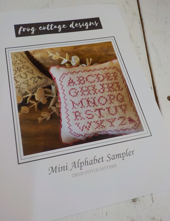 Mini Alphabet Sampler by Frog Cottage Designs...cross-stitch design, cross stitch chart, alphabet sampler