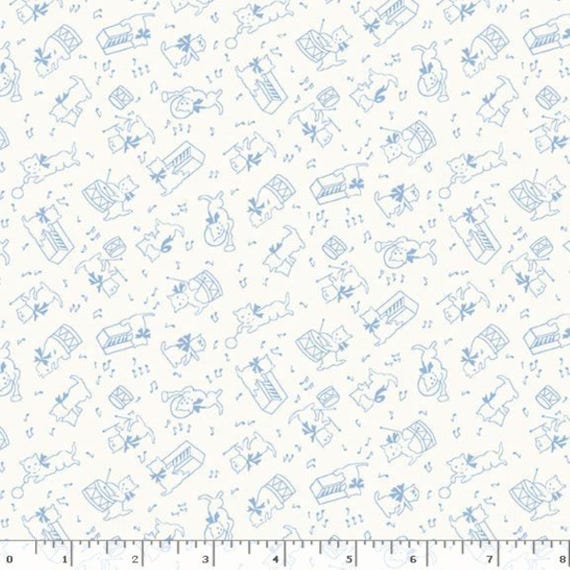 Aunt Grace Rock My Baby...R351873D-blue...cat...Judie Rothermel...Marcus Fabrics