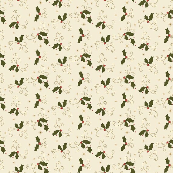 Christmas Greetings...C17663-CREAM...Sandy Gervais...Riley Blake Designs