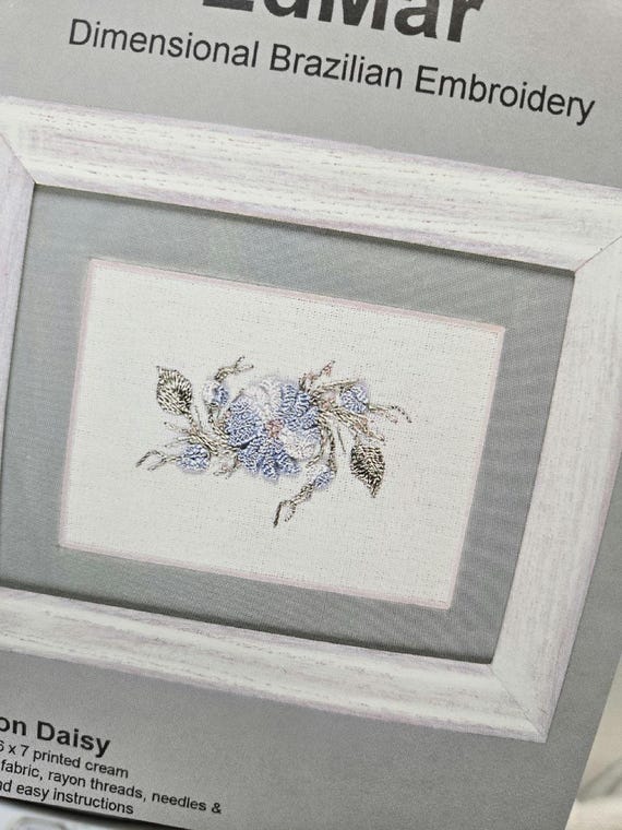 Cast On Daisy...EdMar kit #1228...Brazilian embroidery