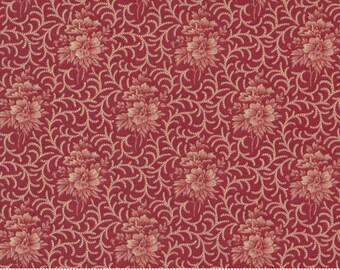 Poinsettia Plaza Crimson 44295 12 by 3 Sisters for Moda Fabrics