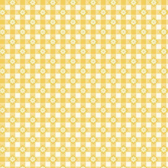 Aunt Grace Calicos R350684-YELLOW Picnic by Judie Rothermel for Marcus Fabrics