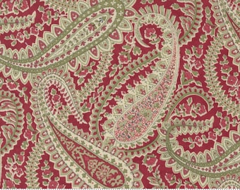 Poinsettia Plaza Crimson 44292 12 by 3 Sisters for Moda Fabrics
