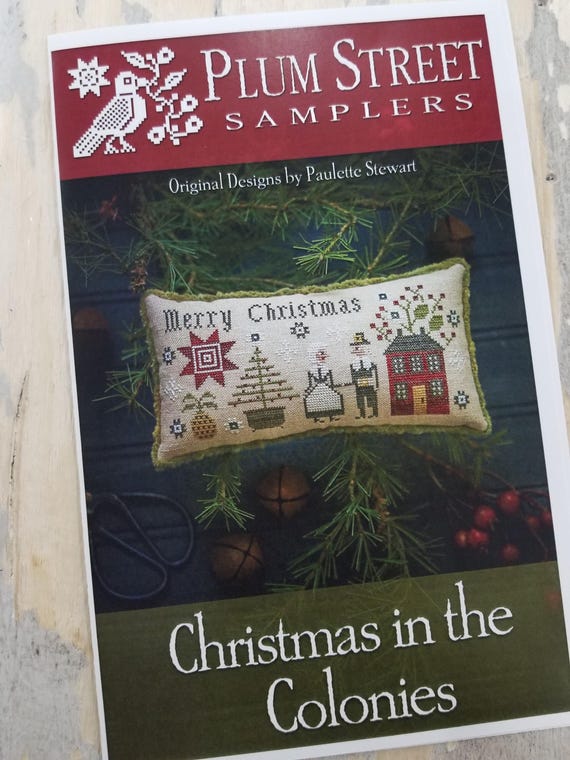 Christmas in the Colonies by Plum Street Samplers...cross stitch pattern, Christmas cross stitch, winter cross stitch