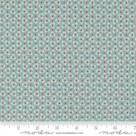 My Summer House Aqua 3044 13 designed by Bunny Hill Designs for Moda Fabrics