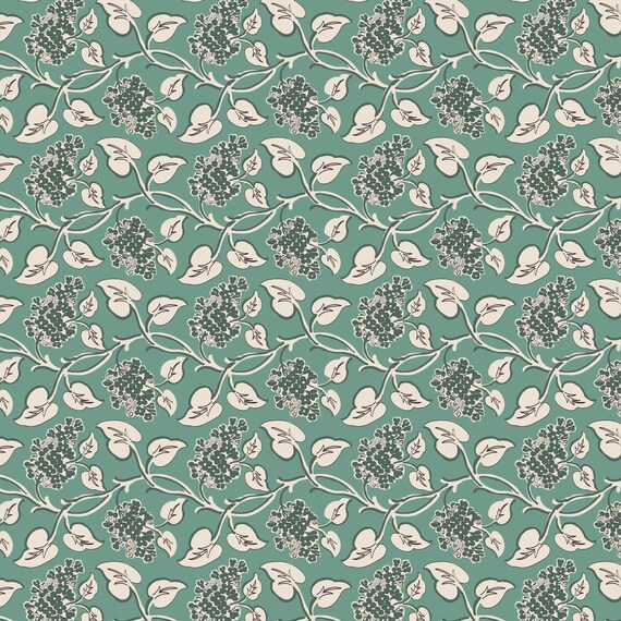 Heritage Garden...DV7511...Wildflower Green...Emma Newman of Gathering Thread...Devonstone Collection