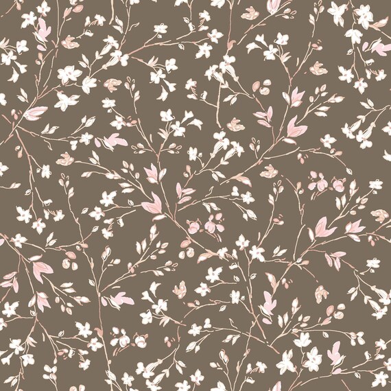 Terrace Blooms....MAS10823-A...Brown...Vines...Maywood Studio