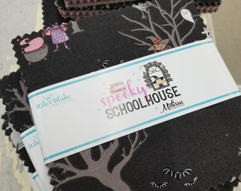 Spooky Schoolhouse 5 inch stacker designed by Melissa Mortenson for Riley Blake Designs, halloween, autumn