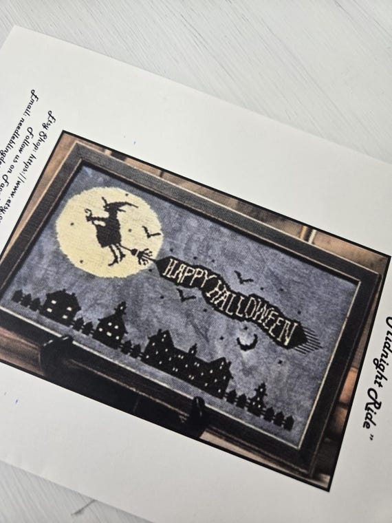 Midnight Ride...Needle Bling Designs...cross stitch chart...Halloween