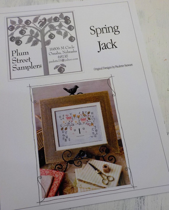 Spring Jack by Plum Street Samplers...cross stitch pattern, Halloween cross stitch, autumn cross stitch