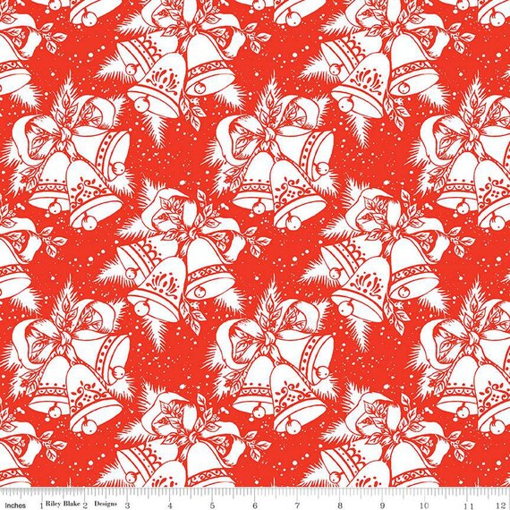 Jingle Bells...Christmas Bells Red C14831-RED...The Cottage Mama...Riley Blake Designs