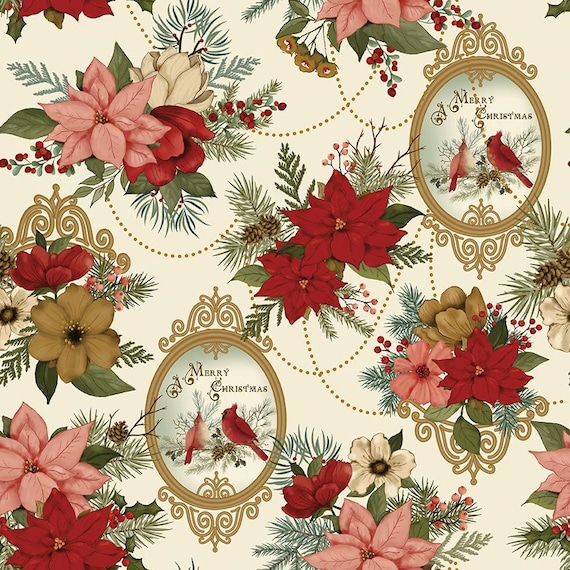 Christmas Greetings...CD17660-CREAM...Sandy Gervais...Riley Blake Designs