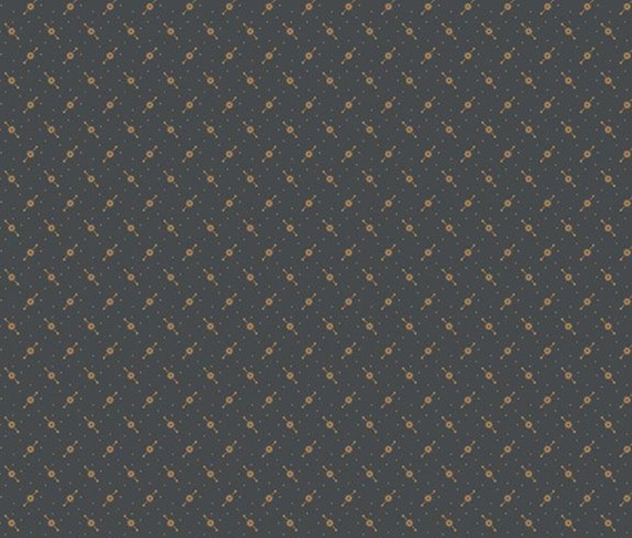 Prairie Dry Goods II...R171654D navy...gears...Pam Buda...Marcus Fabrics