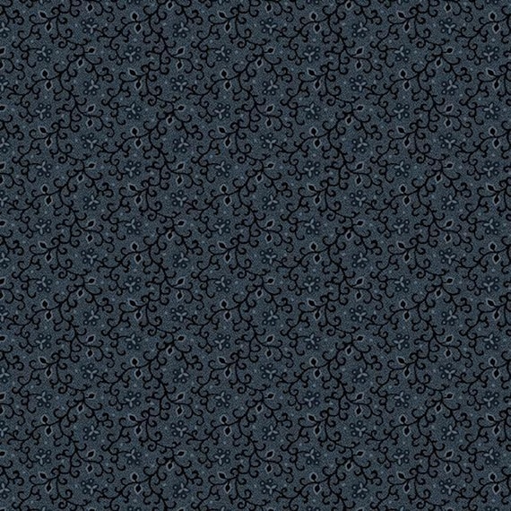Prairie Dry Goods II...R171646D navy...village vine...Pam Buda...Marcus Fabrics