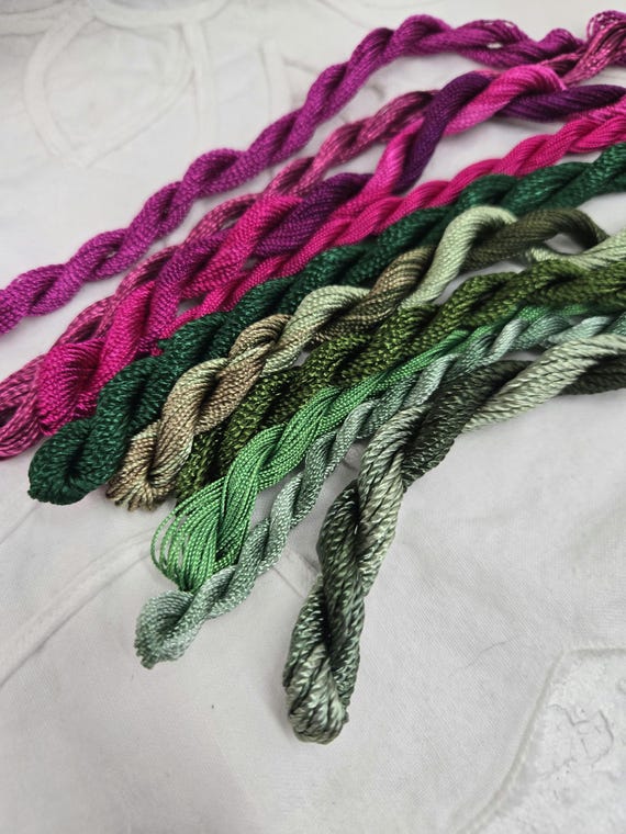 Stitcher's Greenhouse...Dianthus...EdMar thread pack...10 skeins